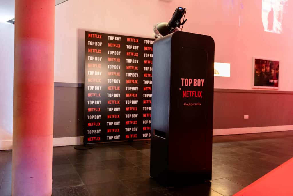 Netflix red carpet Top Boy Studio Booth